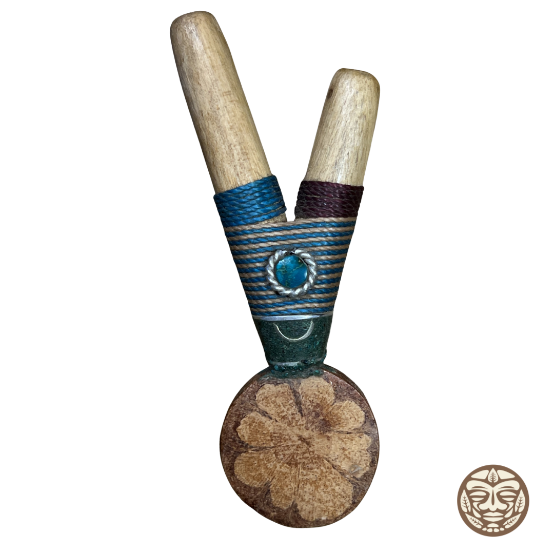 Palo Santo Kuripe with Large Ayahuasca Base & Chambira Wrap
