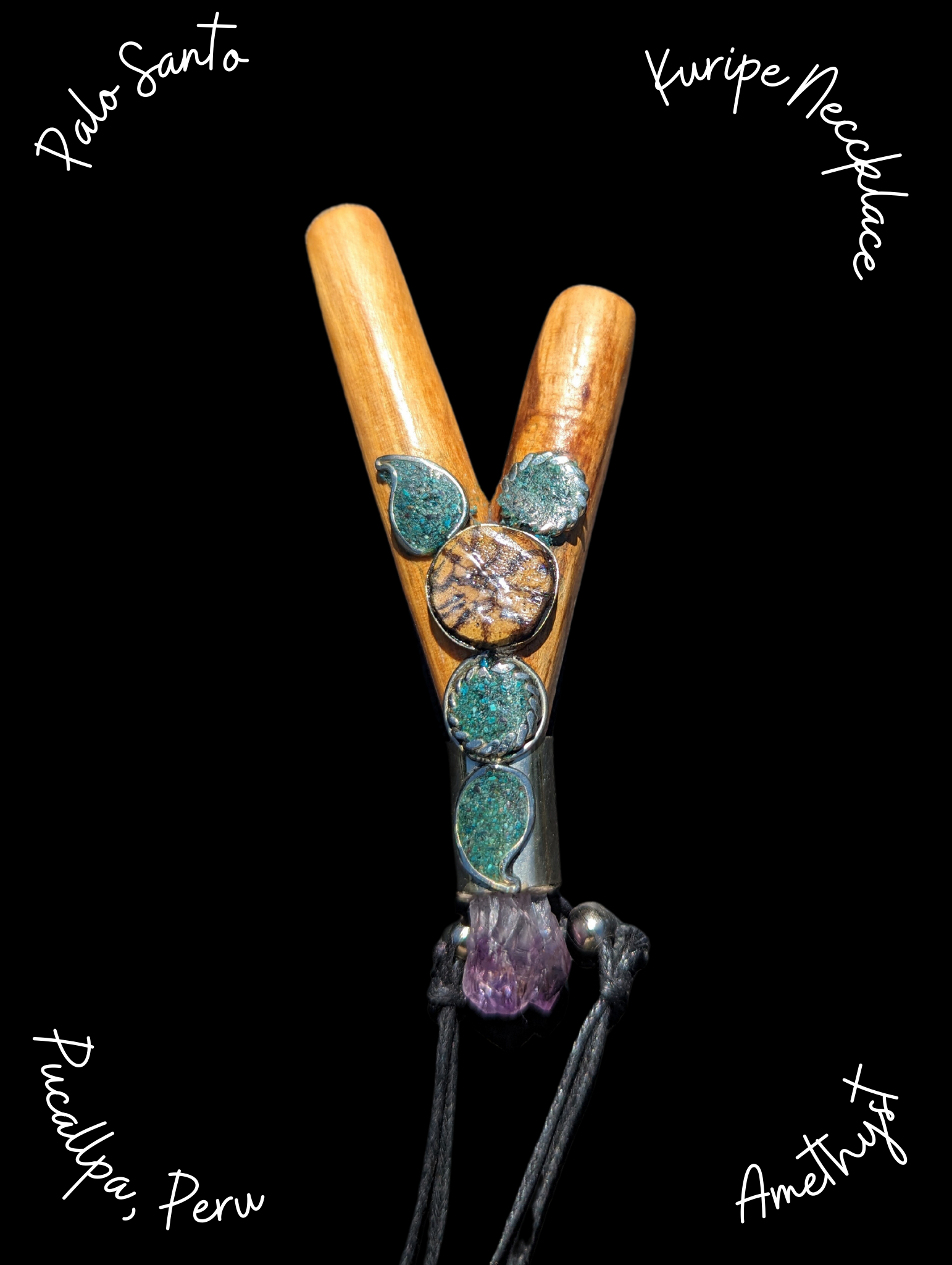 Palo Santo Kuirpe Necklace from Peru