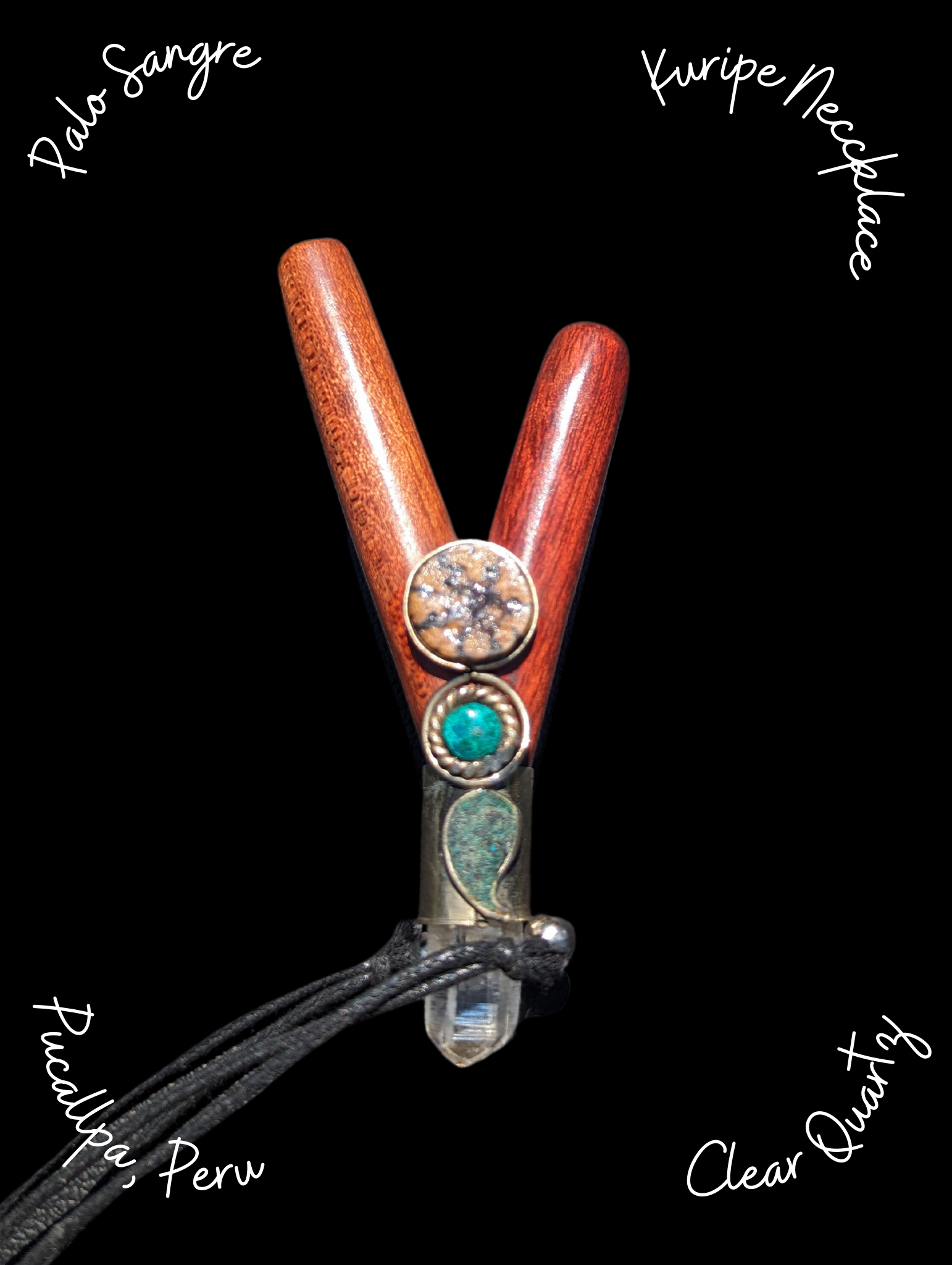 Palo Sangre Kuripe Necklace from Peru