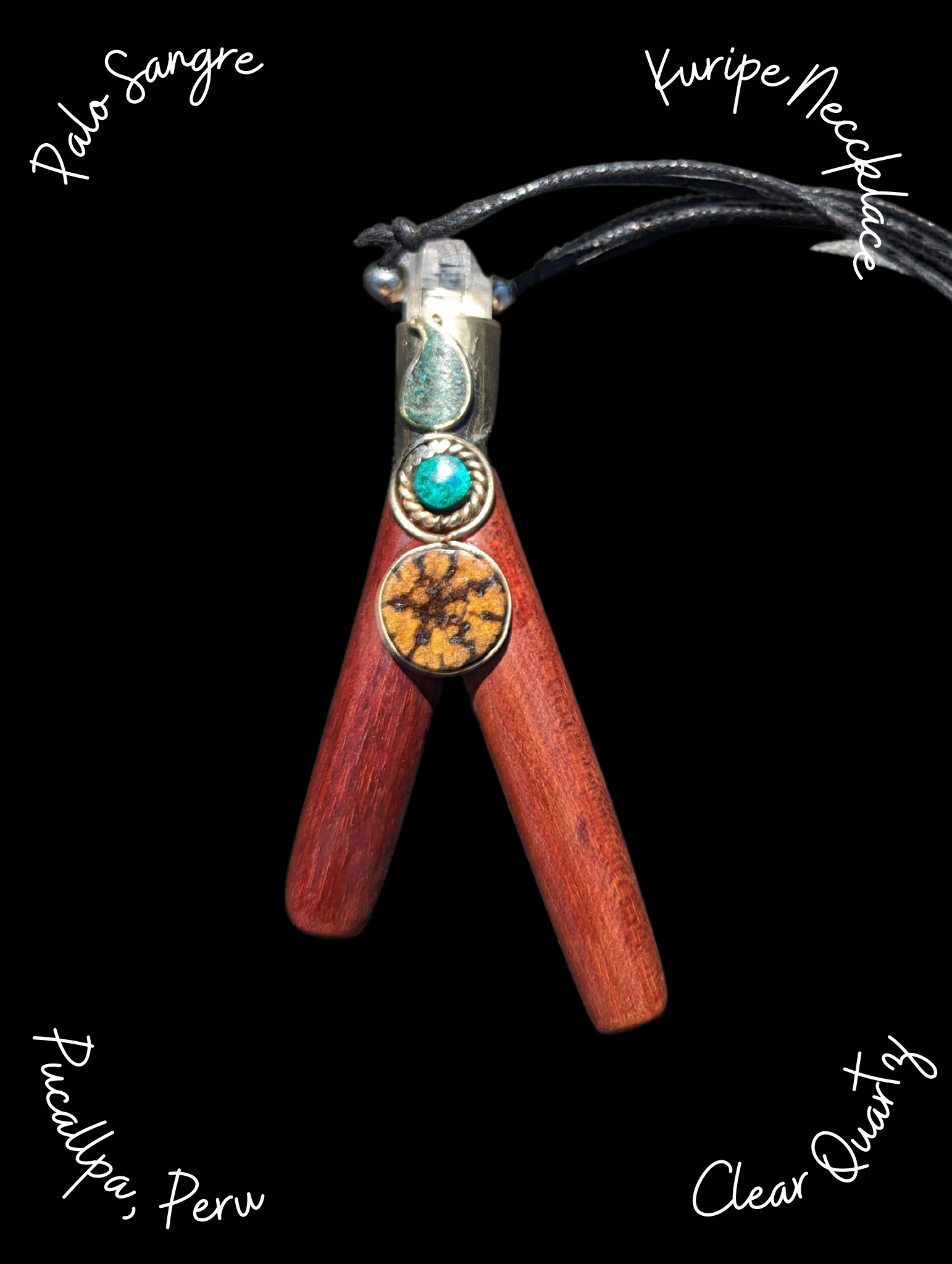 Palo Sangre Kuripe Necklace from Peru