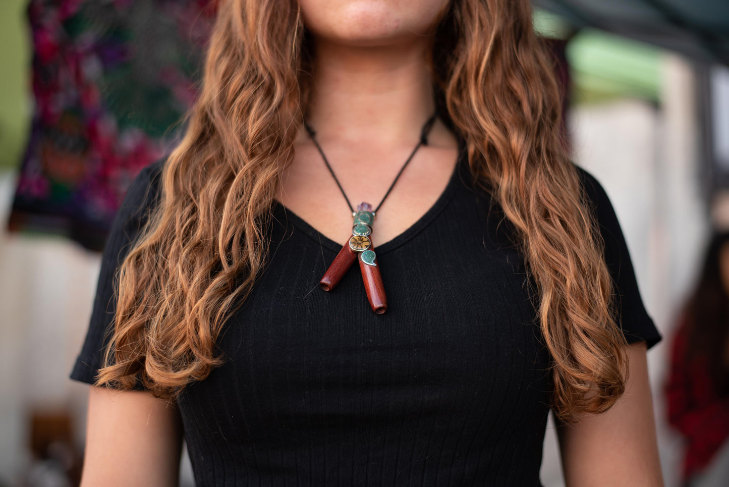 Palo Sangre Kuripe Necklace from Peru