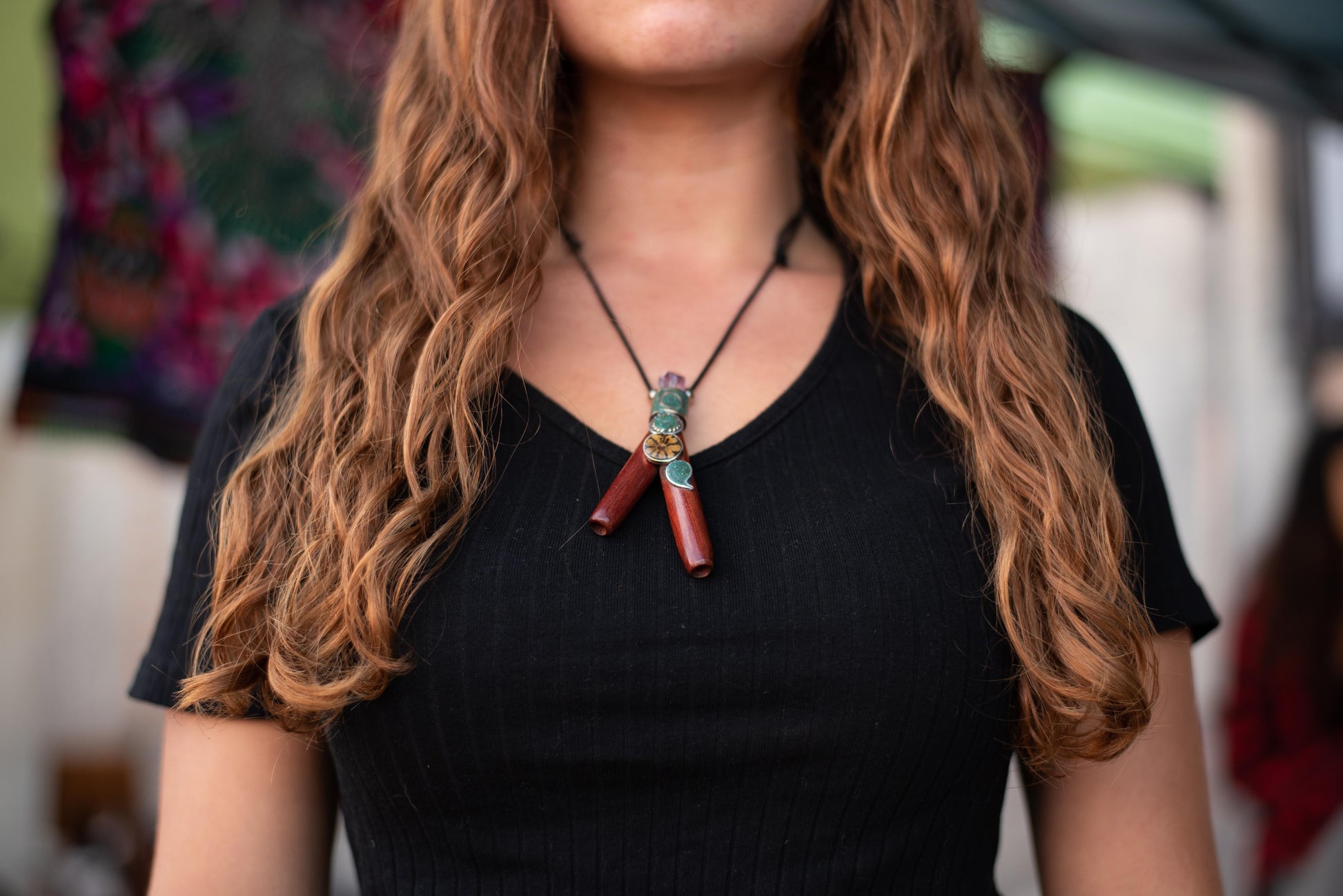 Palo Sangre Kuripe Necklace from Peru