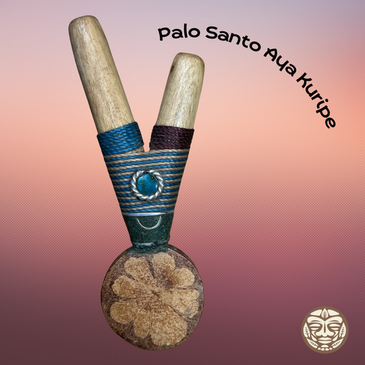 Palo Santo Kuripe with Large Ayahuasca Base & Chambira Wrap