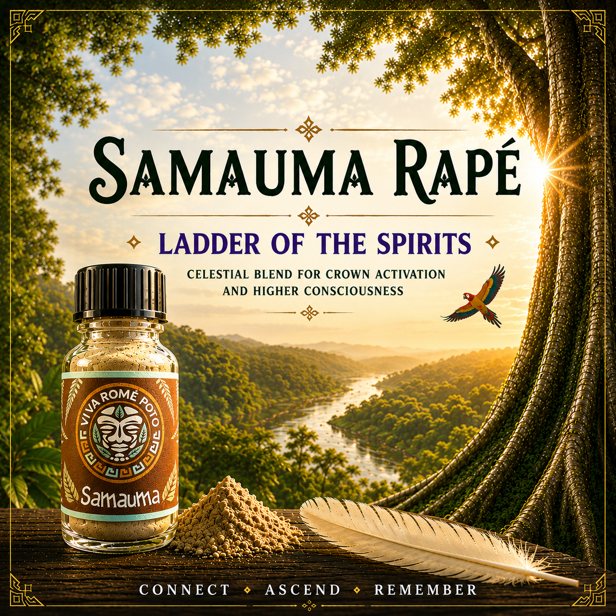 Ladder of the Spirits: Samauma Rapé | Celestial Blend for Crown Activation and Higher Consciousness